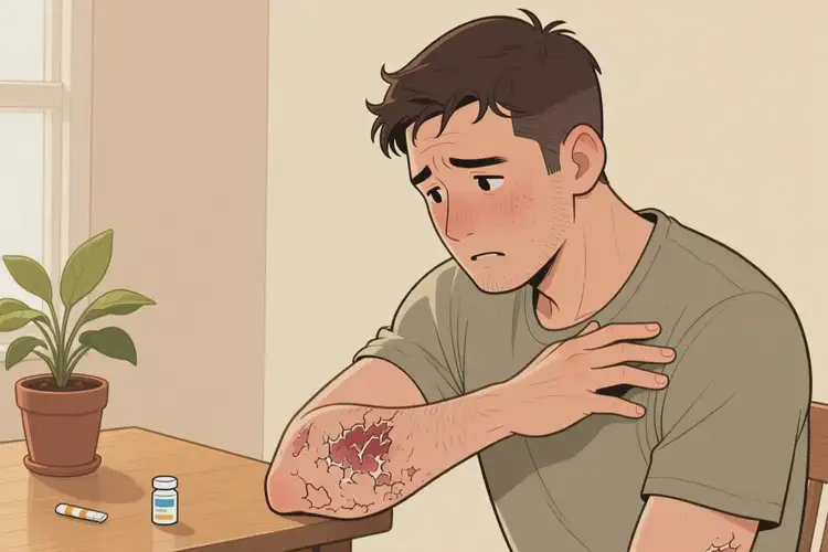 男生手臂上容易起濕疹能靠自己自愈嗎(圖3)