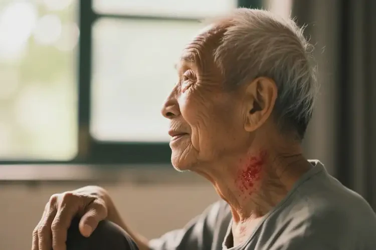 高齡老人脖子出濕疹不管它會(huì)自己痊愈嗎(圖1)