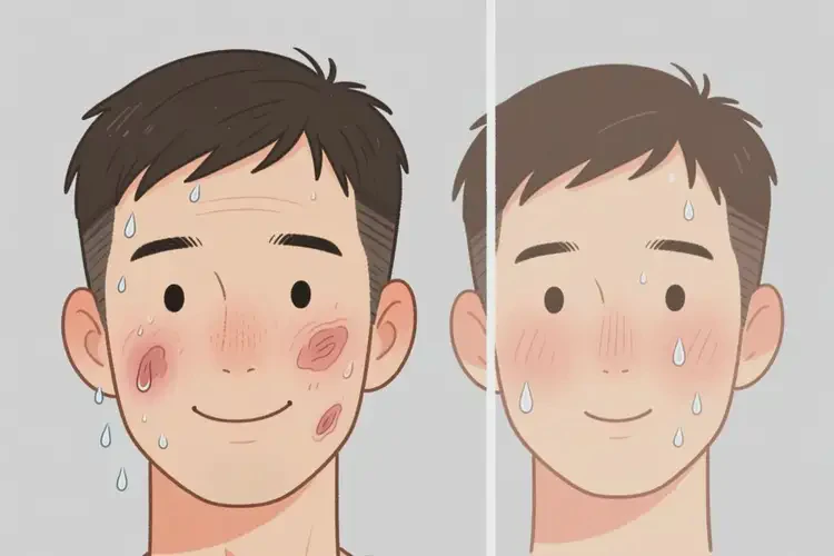 男人面部長(zhǎng)濕疹能徹底自愈嗎(圖2)