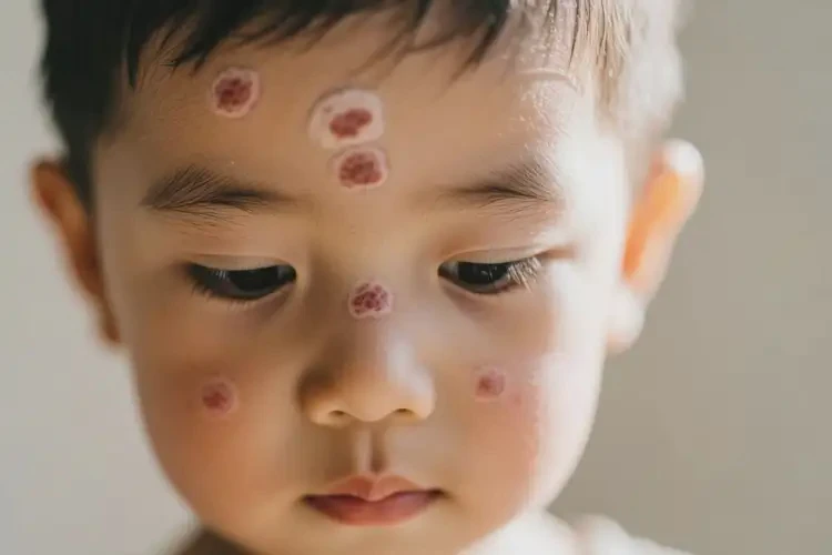 小孩面部有濕疹不管它會自己自愈嗎(圖1)