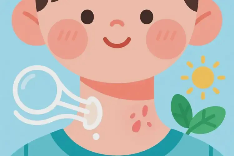 少兒脖子上容易起濕疹能夠徹底治愈嗎(圖2)