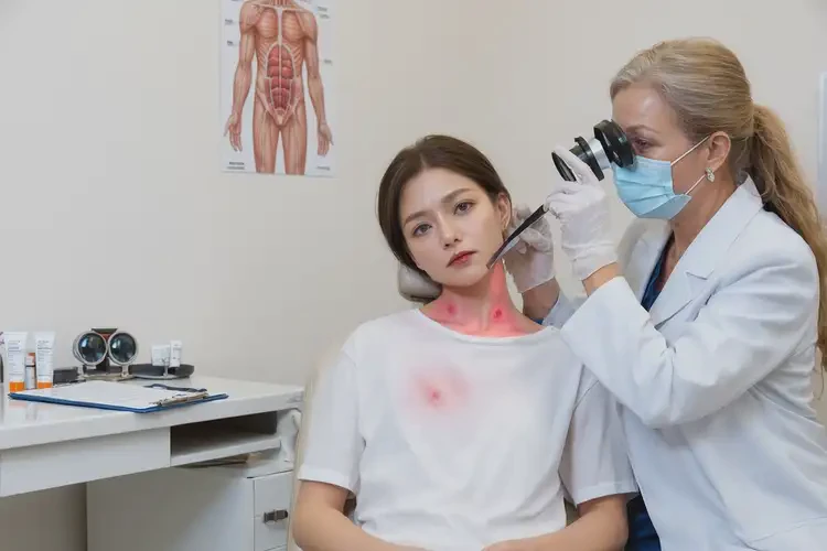 女性脖子上经常起湿疹不管它会自己痊愈吗(图1)