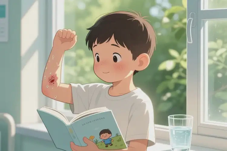 孩子手臂上长湿疹不管它会自己好吗(图2)