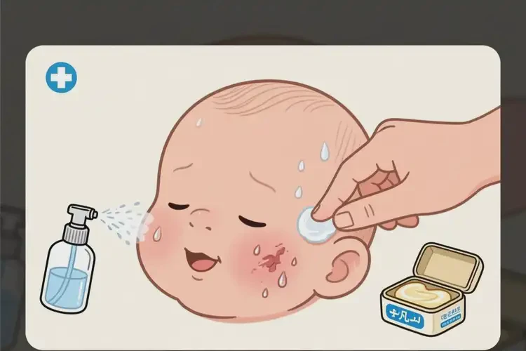新生兒臉上經(jīng)常長(zhǎng)濕疹能夠徹底治愈嗎(圖1)