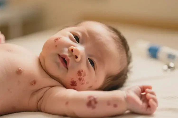 小兒手臂容易長濕疹不管它會(huì)自己好嗎(圖1)