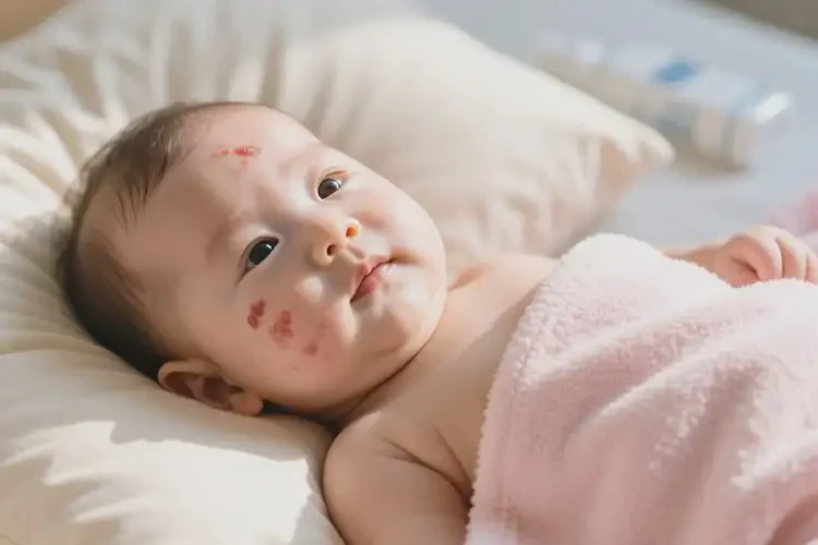 嬰幼兒面部出現(xiàn)濕疹可以徹底自愈嗎(圖1)