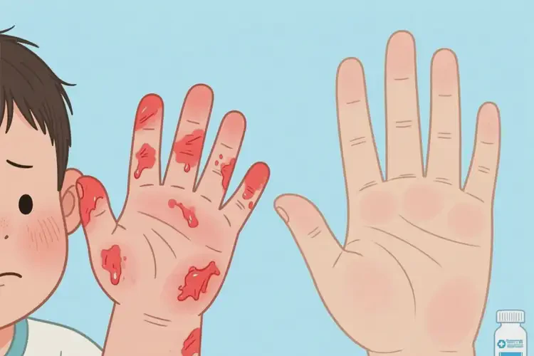 小孩手上出濕疹可以徹底自愈嗎(圖3)