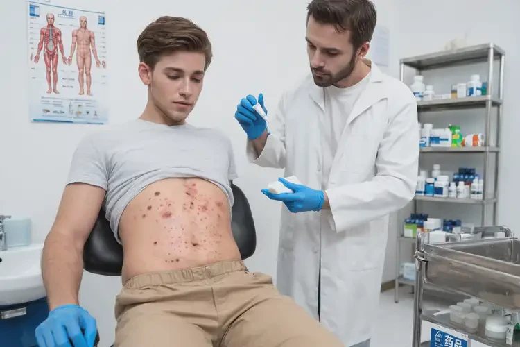 青年人肚子上長(zhǎng)濕疹不管它會(huì)自己痊愈嗎(圖3)