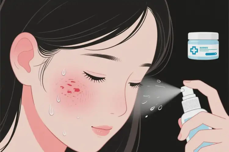 女生面部偶爾長(zhǎng)濕疹能夠徹底治愈嗎(圖1)