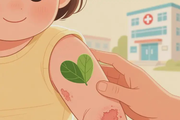 幼兒手臂上出濕疹能夠徹底治愈嗎(圖1)