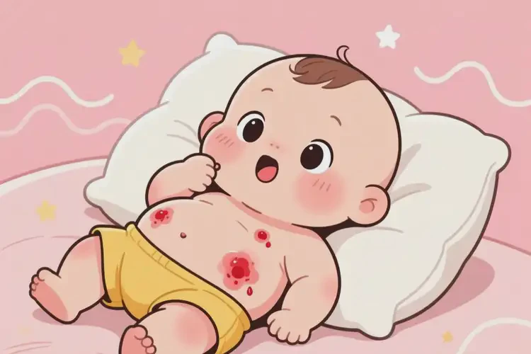 幼兒肚子上出濕疹不管它會(huì)自己好嗎(圖1)