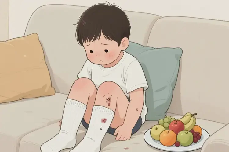 小孩大腿偶爾起濕疹不管它會(huì)自己自愈嗎(圖1)