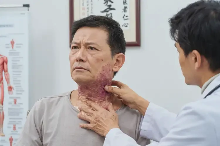 男人脖子起濕疹能夠徹底治愈嗎(圖4)