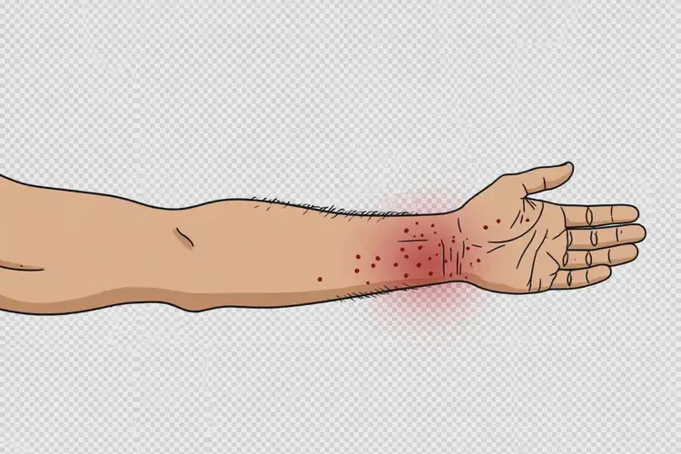 男生手臂上起濕疹能徹底自愈嗎(圖1)