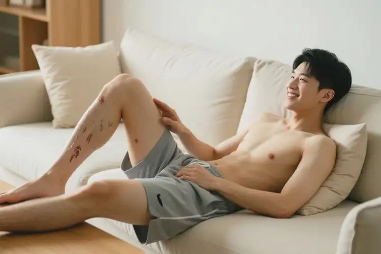 青年人大腿出濕疹不管它會(huì)自己自愈嗎(圖2)