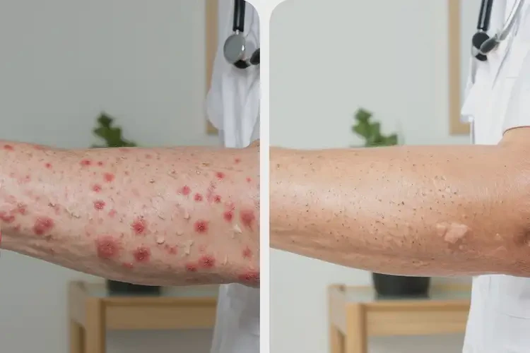 老人手臂出現(xiàn)濕疹可不可以徹底自愈(圖1)