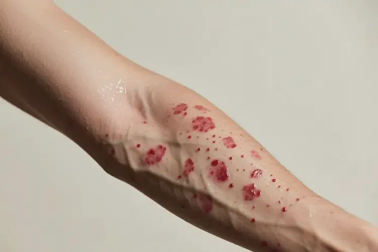 男性手臂上經(jīng)常起濕疹不管它會自己好嗎(圖2)