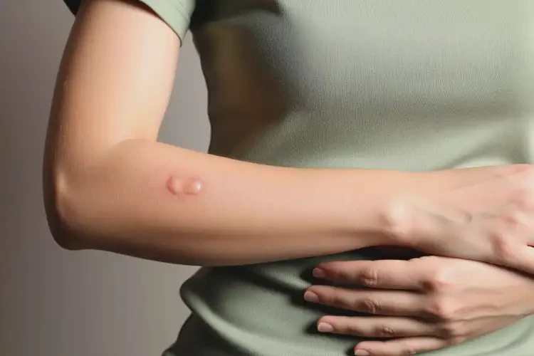 女生手臂上出濕疹不管它會(huì)自己好嗎(圖1)