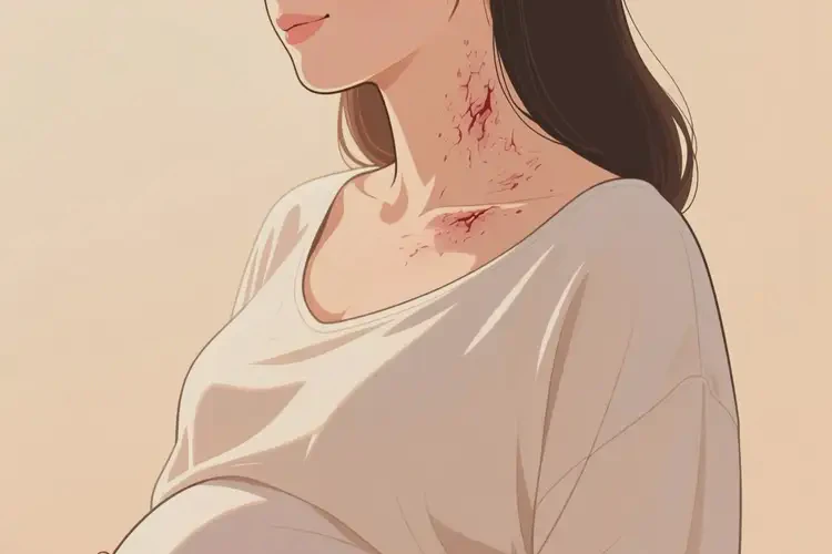 孕婦脖子上容易起濕疹不管它會自己自愈嗎(圖2)