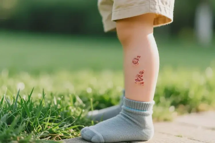 小兒腳上出現(xiàn)濕疹不管它會自己痊愈嗎(圖1)