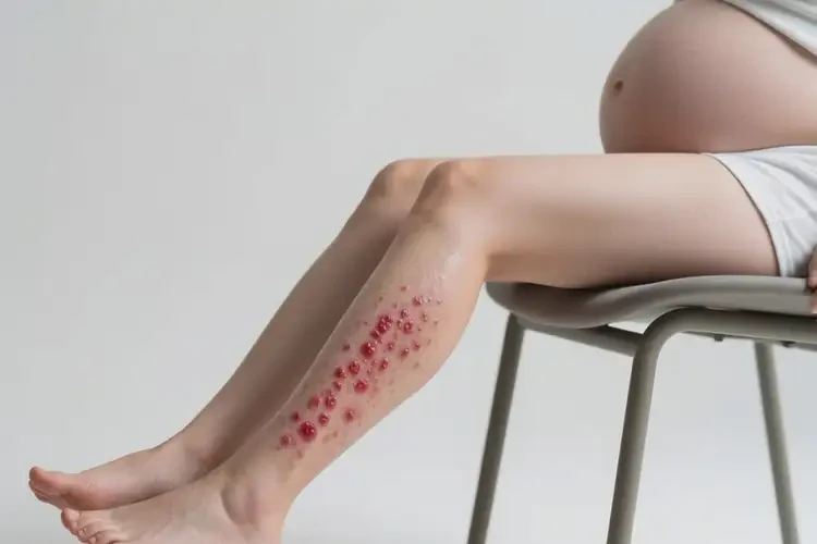 產(chǎn)婦小腿上有濕疹不管它會自己痊愈嗎(圖1)