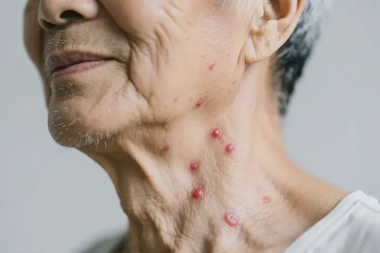 老人脖子上偶爾起濕疹能徹底自愈嗎(圖2)
