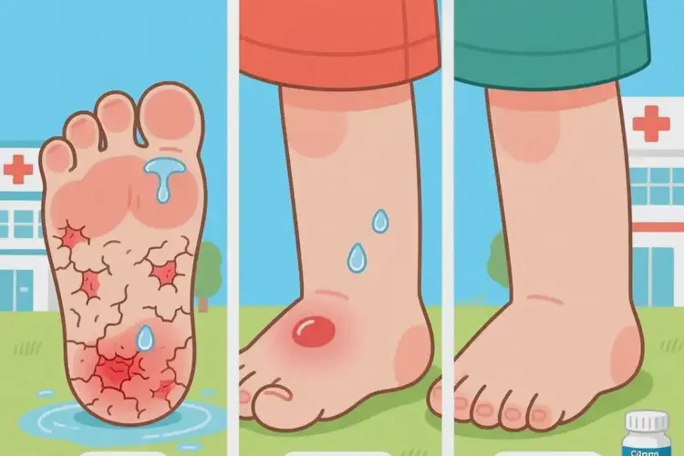 儿童脚上起湿疹不管它会自己自愈吗(图1)