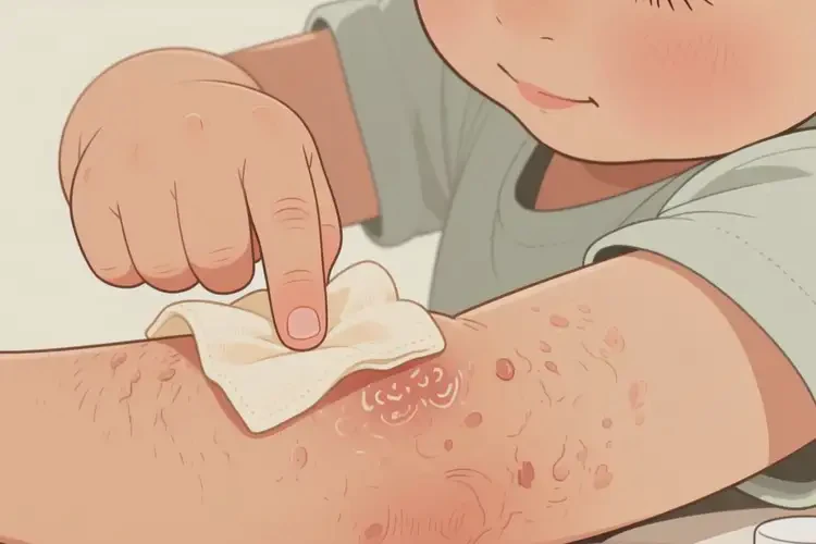 孩子手臂上容易起濕疹能夠徹底治愈嗎(圖2)