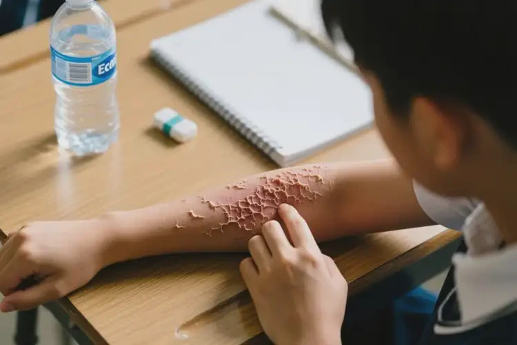 中學(xué)生手臂上容易長濕疹不管它會自己好嗎(圖2)