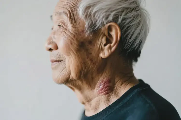 老人脖子上偶尔起湿疹不管它会自己痊愈吗(图2)