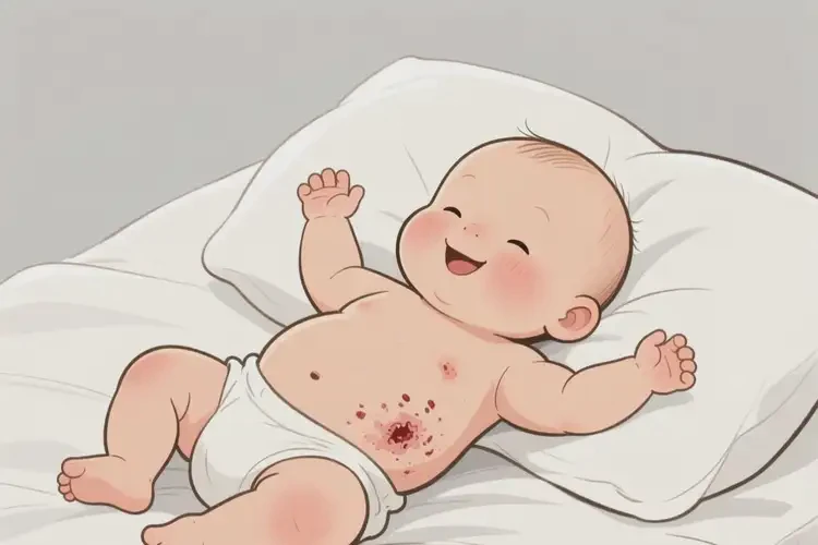 幼兒肚子上出濕疹不管它會(huì)自己自愈嗎(圖1)