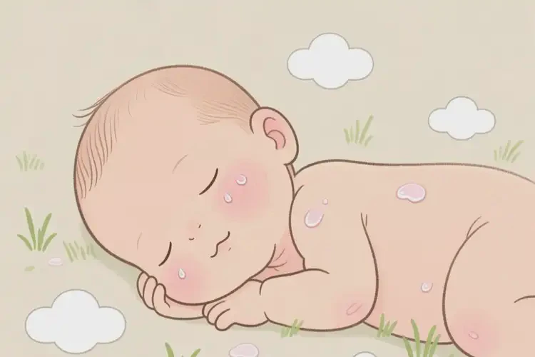 新生兒臉上起濕疹可不可以徹底自愈(圖3)