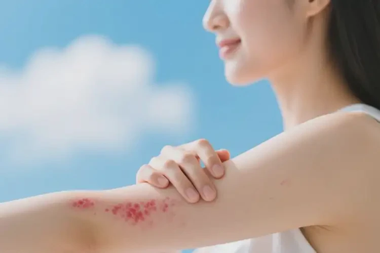 女性手臂出現(xiàn)濕疹能靠自己自愈嗎(圖1)