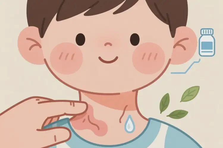 少兒脖子上容易起濕疹能夠徹底治愈嗎(圖1)