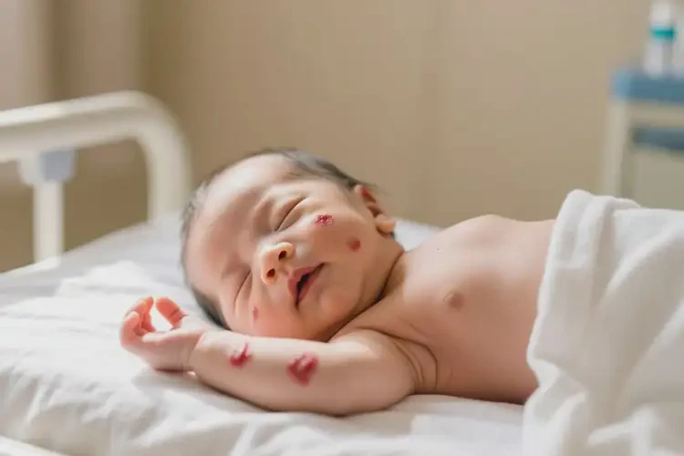 新生兒手臂上有濕疹不管它會自己自愈嗎(圖4)