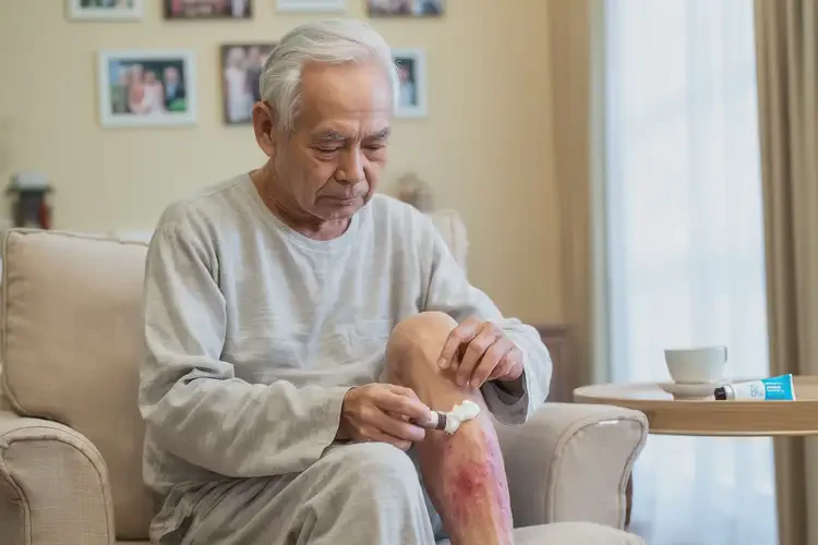 高齡老人小腿上長濕疹不管它會自己好嗎(圖2)