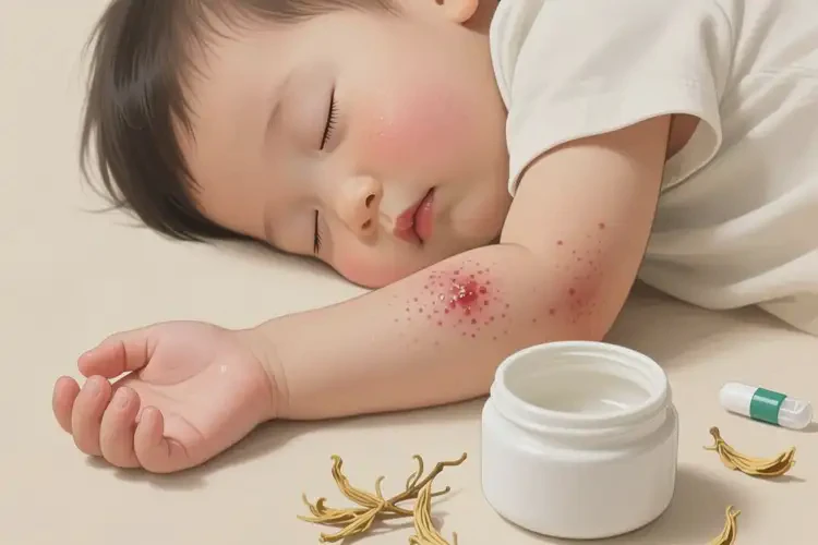 孩子手臂上长湿疹不管它会自己好吗(图4)