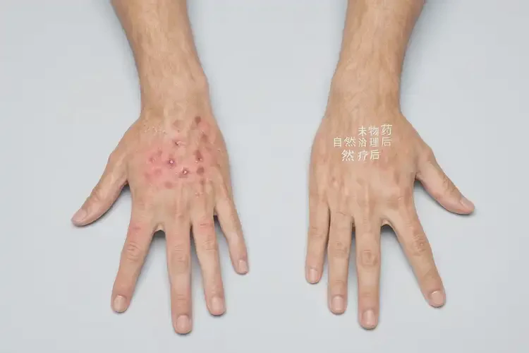 男生手上長濕疹不管它會自己自愈嗎(圖1)