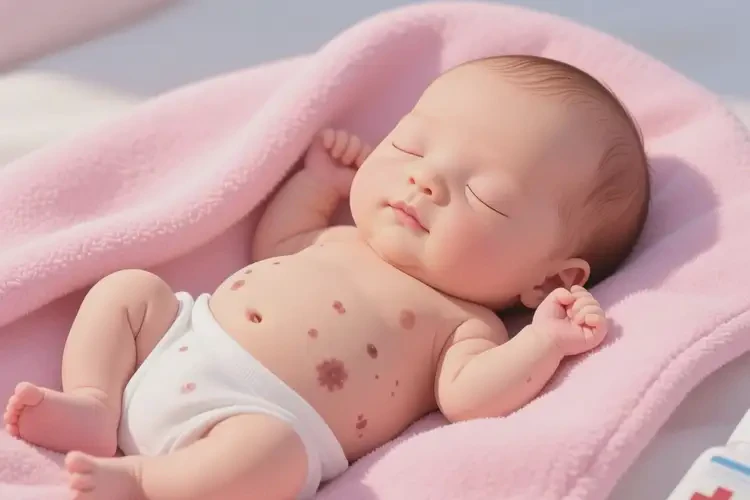 新生兒肚子出濕疹不管它會(huì)自己自愈嗎(圖1)