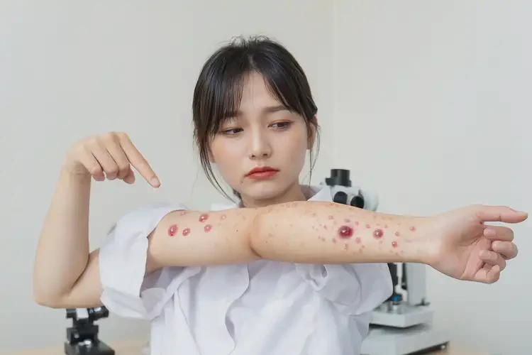 女生全身偶尔长湿疹不管它会自己好吗(图4)