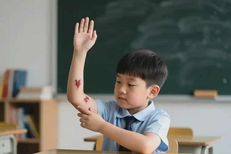 中學(xué)生手臂偶爾起濕疹不管它會自己自愈嗎(圖3)