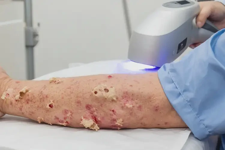 女生手臂上出现湿疹不管它会自己痊愈吗(图1)