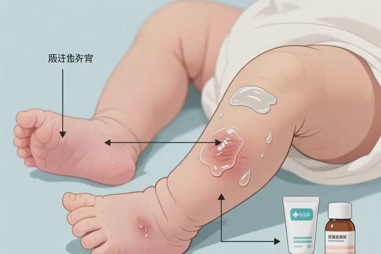 新生兒小腿上出現(xiàn)濕疹能夠徹底治愈嗎(圖2)