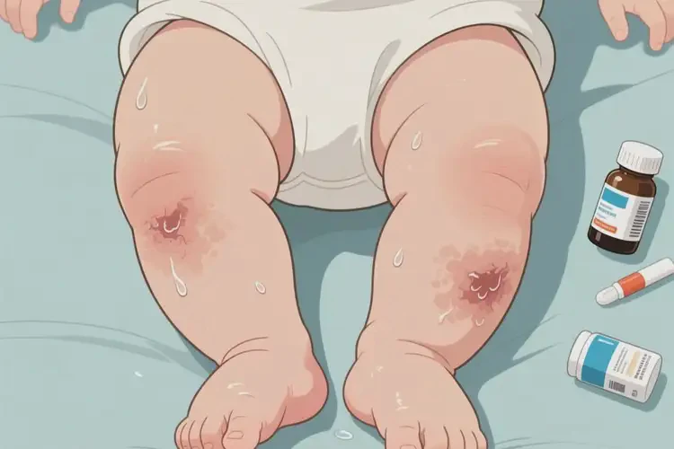 嬰兒大腿起濕疹可以徹底自愈嗎(圖1)