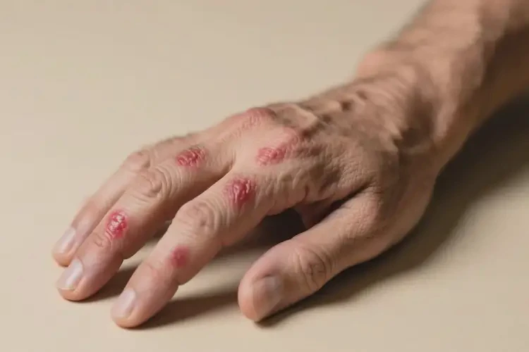 男人手上偶爾長濕疹可以徹底自愈嗎(圖1)