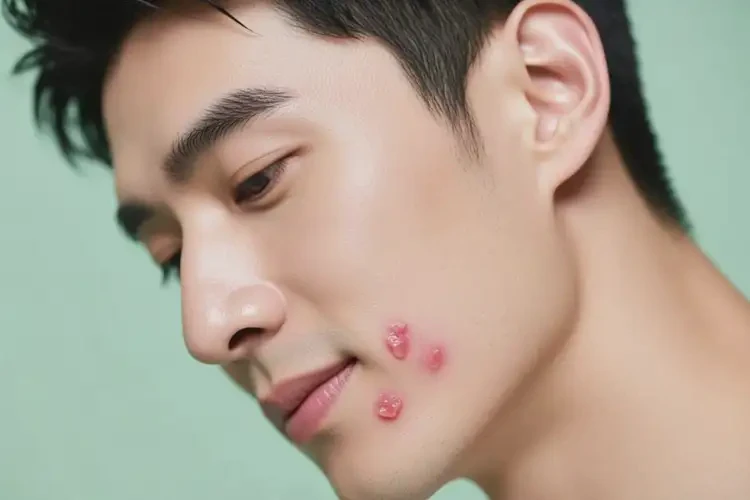 男人面部偶爾長(zhǎng)濕疹能夠徹底治愈嗎(圖1)