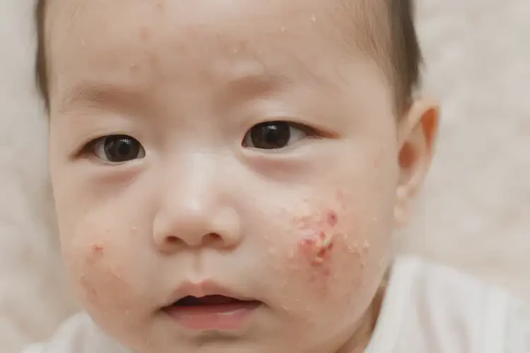 寶寶臉上有濕疹能徹底自愈嗎(圖4)