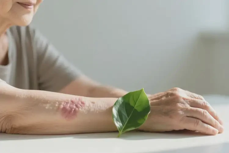 老年人手臂出现湿疹可以彻底自愈吗(图1)