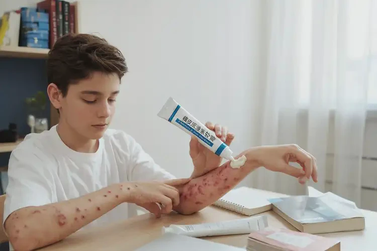 大學(xué)生手臂上偶爾長濕疹不管它會自己痊愈嗎(圖2)