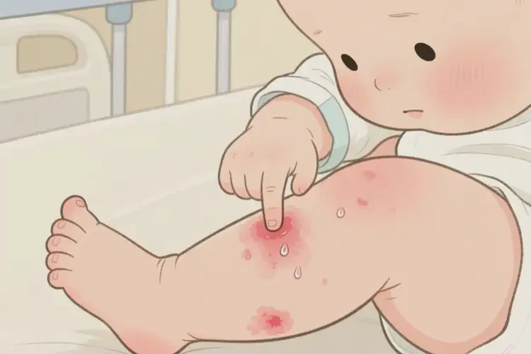 嬰兒小腿長濕疹可以徹底自愈嗎(圖2)